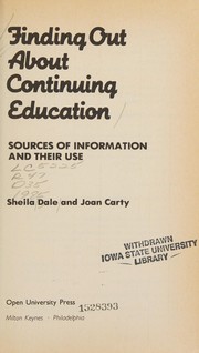 Finding out about continuing education : sources of information and their use /