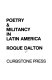 Poetry & militancy in Latin America /