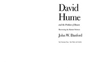 David Hume and the problem of reason : recovering the human sciences /