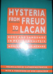 Hysteria from Freud to Lacan : body and language in psychoanalysis /