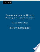 Essays on actions and events /