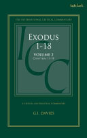 A critical and exegetical commentary on Exodus 1-18.