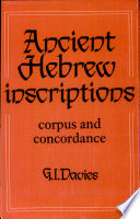 Ancient Hebrew inscriptions : corpus and concordance /