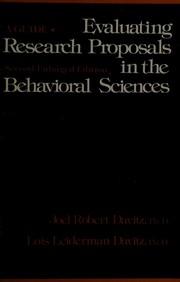 Evaluating research proposals in the behavioral sciences : a guide /