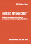 Looking beyond credit : business development services and the promotion of innovation among small producers /