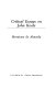 Critical essays on John Keats /