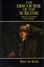 The discourse of the sublime : readings in history, aesthetics, and the subject /