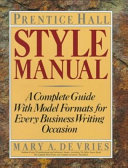 Prentice Hall style manual /