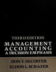 Management accounting : a decision emphasis /