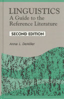 Linguistics : a guide to the reference literature /