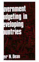 Government budgeting in developing countries /