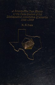 A seventy-five year history of the Texas Section of the Mathematical Association of America, 1920-1995 /