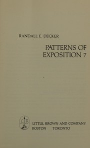 Patterns of exposition 7 /