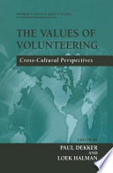 The Values of Volunteering : Cross-Cultural Perspectives /