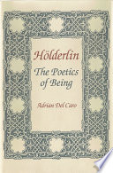 Hölderlin, the poetics of being /