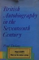 British autobiography in the seventeenth century.