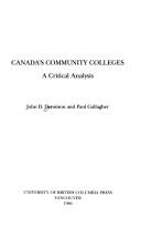 Canada's community colleges : a critical analysis /