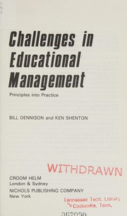 Challenges in educational management : principles into practice /