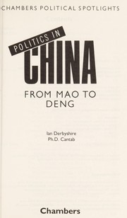 Politics in China : from Mao to Deng /