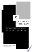 Before the law : the complete text of Préjugés /