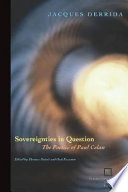 Sovereignties in question : the poetics of Paul Celan /