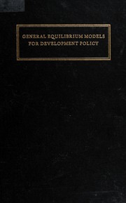 General equilibrium models for development policy /