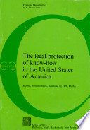 The legal protection of know-how in the United States of America /