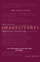 Recovering Shakespeare's theatrical vocabulary /