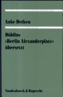 Döblins "Berlin Alexanderplatz" übersetzt : ein multilingualer kontrastiver Vergleich /