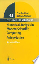 Numerical analysis in modern scientific computing : an introduction /