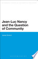 Jean-Luc Nancy and the question of community /