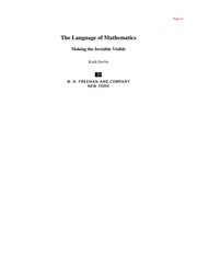 The language of mathematics : making the invisible visible /