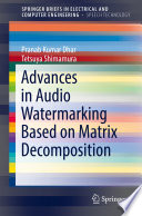 Advances in Audio Watermarking Based on Matrix Decomposition /