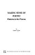 Making sense of poetry : patterns in the process /