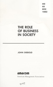 The role of business in society /
