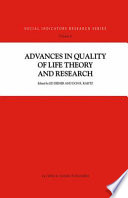 Advances in Quality of Life Theory and Research /