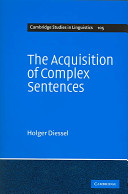 The acquisition of complex sentences /