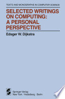 Selected Writings on Computing: A personal Perspective /