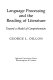 Language processing and the reading of literature : toward a model of comprehension /