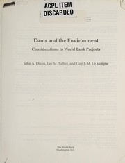 Dams and the environment : considerations in World Bank projects /