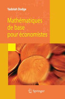 Mathématiques de base pour économistes /