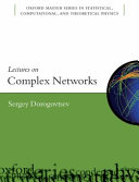Lectures on complex networks /