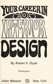 Your career in interior design /
