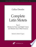 Complete Latin motets.