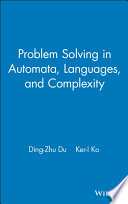 Problem solving in automata, languages, and complexity /