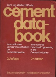 Cement-data-book : internat. Verfahrenstechniken d. Zementindustrie = international process engineering in the cement industry : Rechenverfahren, Formeln, Diagramme, Tab. : zweisprachig /