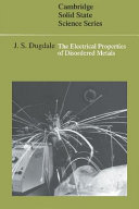 The electrical properties of disordered metals /