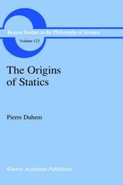The origins of statics /