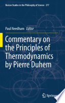 Commentary on the principles of thermodynamics by Pierre Duhem /