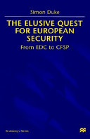 The elusive quest for European security : from EDC to CFSP /